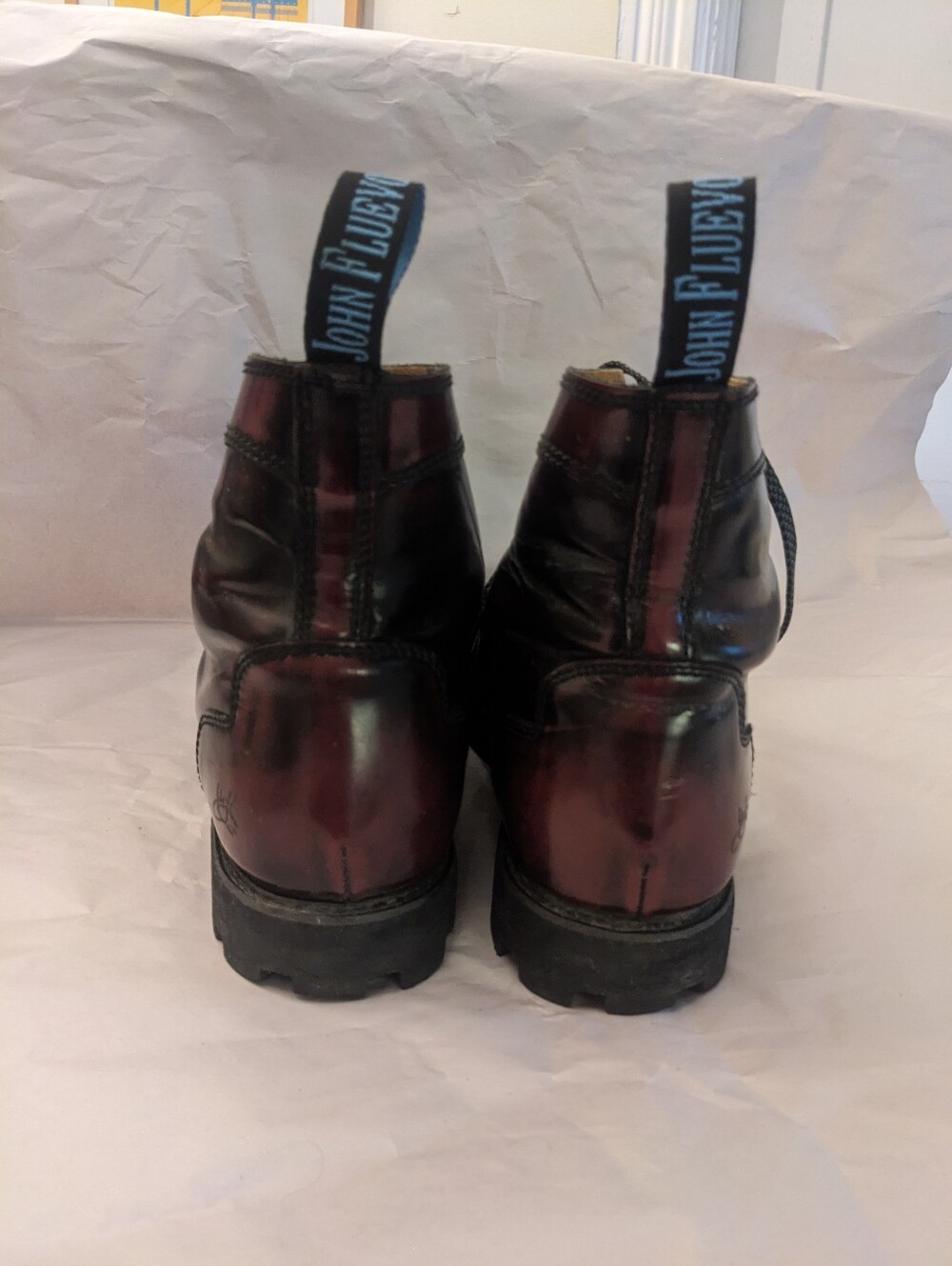 John Fluevog 7th Heaven DERBY SWIRL (6 Eye) Boots - Size M9/W11 - $499 Retail - Picture 3 of 7